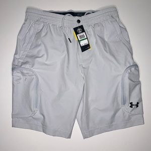 New With Tags Under Armour UA Unstoppable Woven Cargo Shorts Sz Large Color Gray